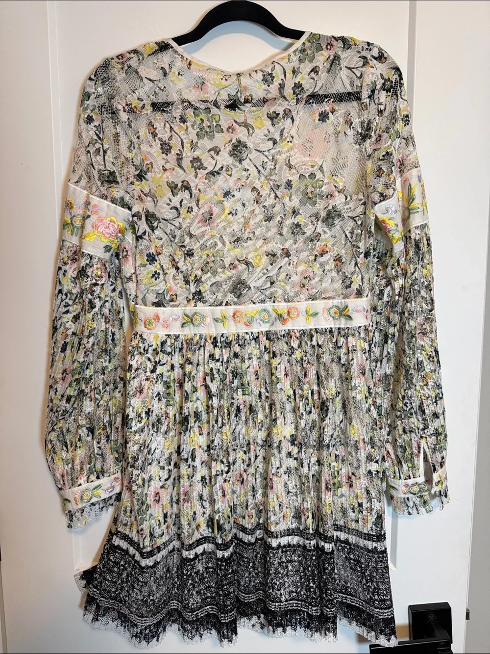 Free People Cherry Blossom Mini Dress in Ivory Multi -‎ size 6